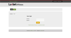 Desktop Screenshot of affiliates.luxbetaffiliates.com.au