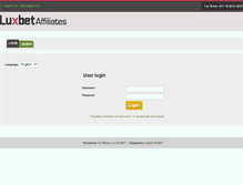 Tablet Screenshot of affiliates.luxbetaffiliates.com.au